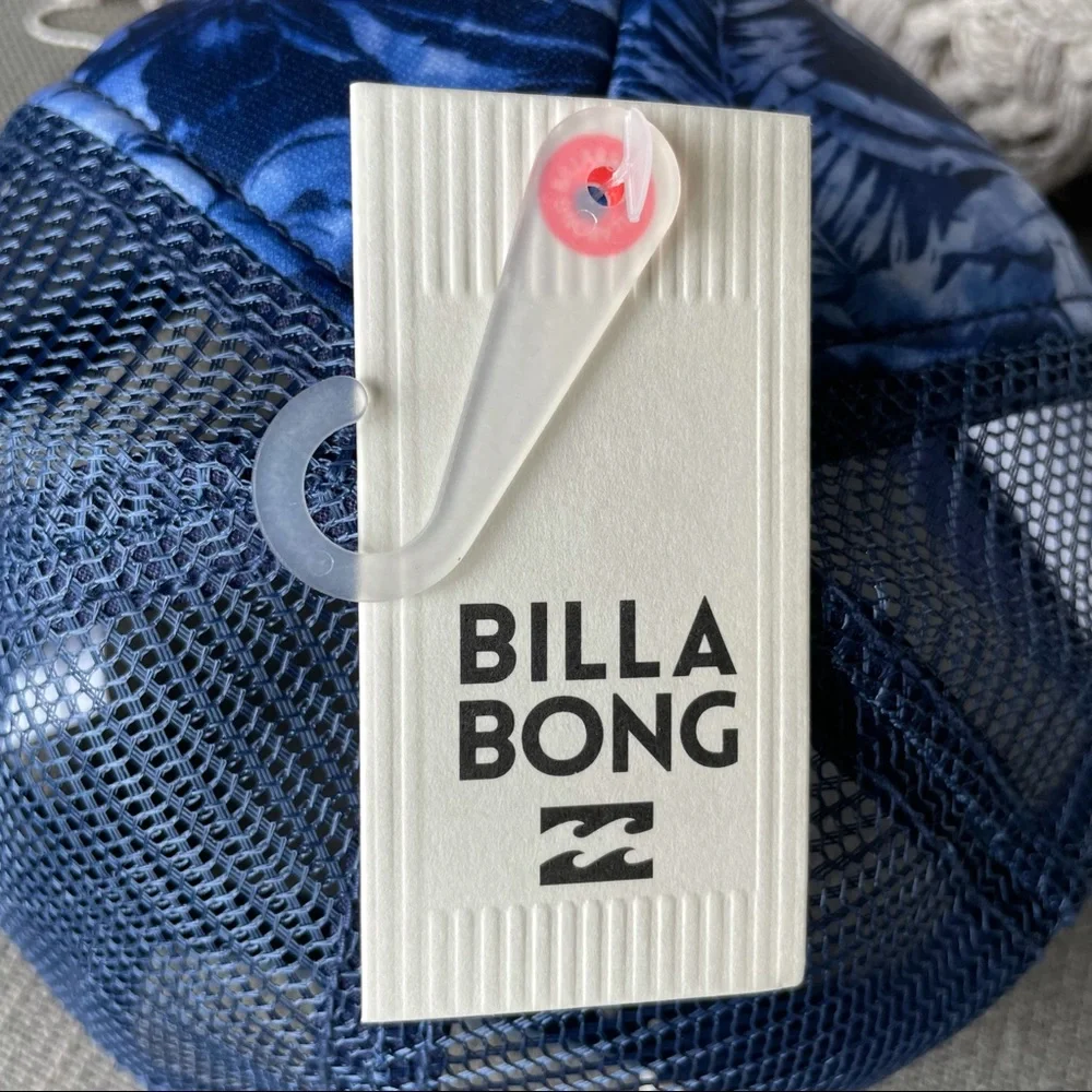 Billabong Florida Blue Palm Trees Trucker Hat Women’s Snapback Cap NWT